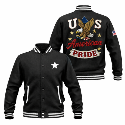 LIMITED EDITION - NEW CUSTOMIZED | EAGLE PATRIOTIC CLASSIC USA FLAG VARSITY JACKET